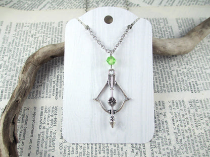 Bow and Arrow Charm Necklace