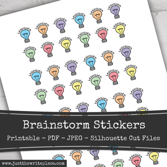 Printable Brainstorm Writer Planner Stickers