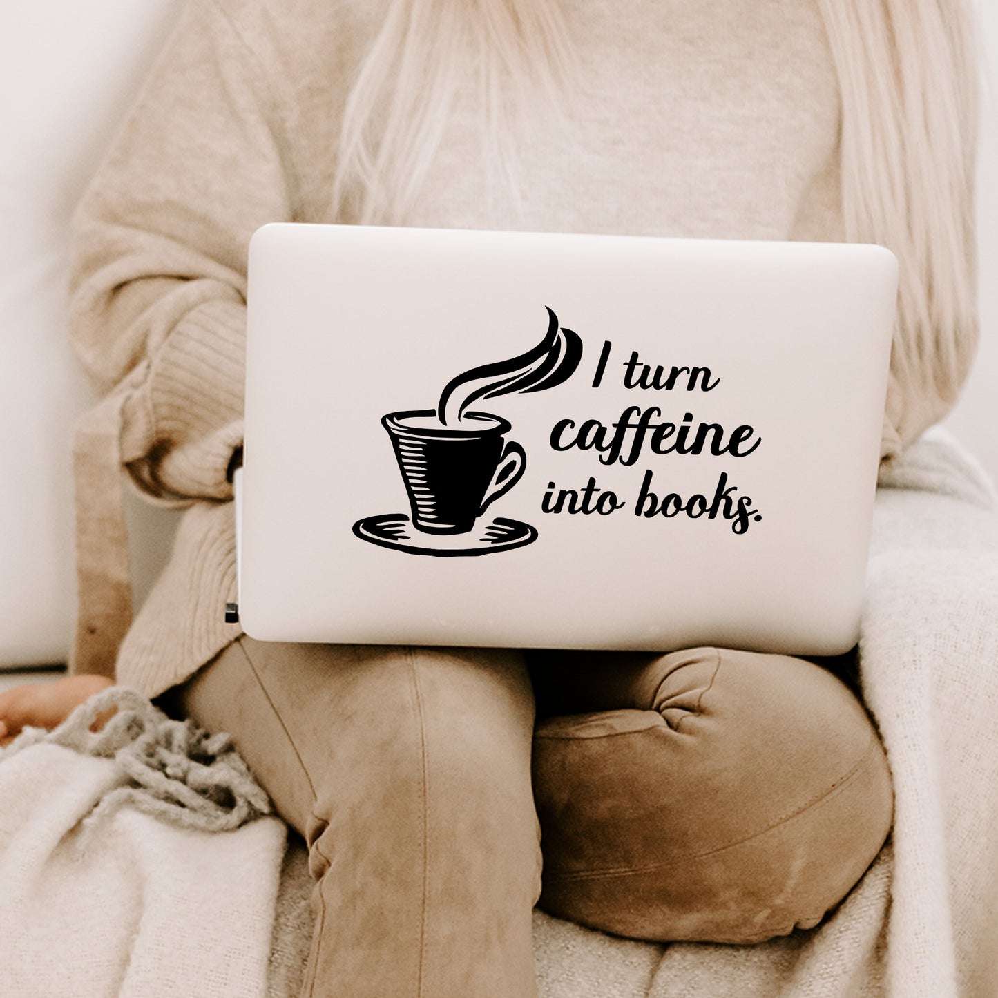 I Turn Caffeine Into Books Writer Decal