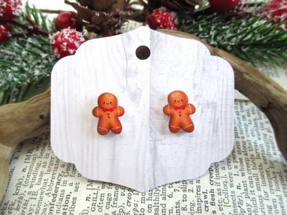 Christmas Cookie Gingerbread Man Earrings