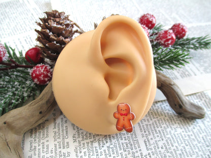 Christmas Cookie Gingerbread Man Earrings