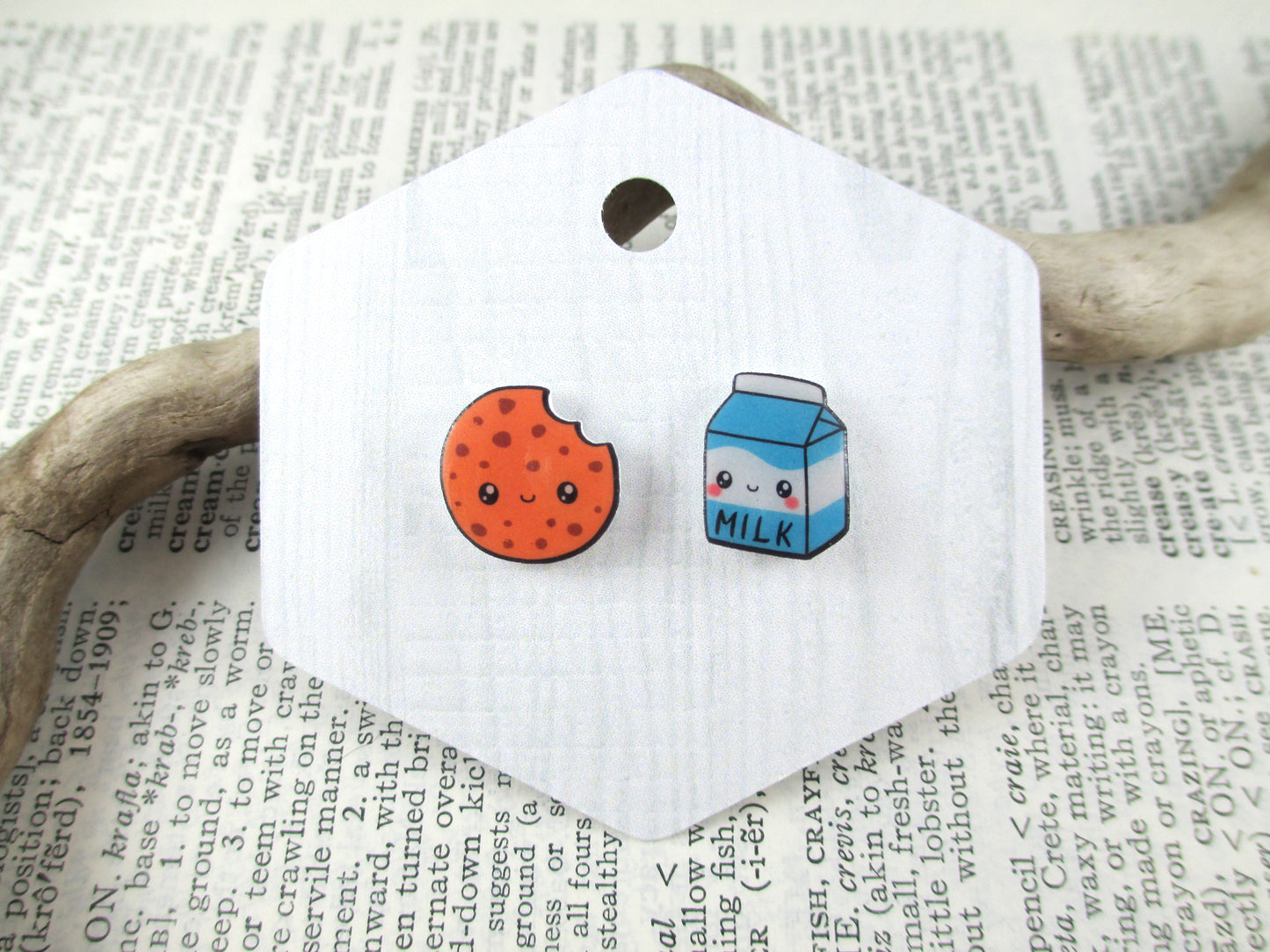 Kawaii Cookie and Milk Earrings