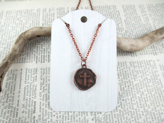 Copper Cross Necklace