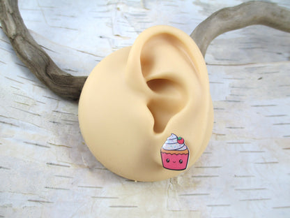 Kawaii Cupcake and Tea Earrings