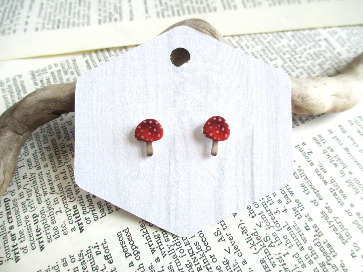 Tiny Mushroom Earrings