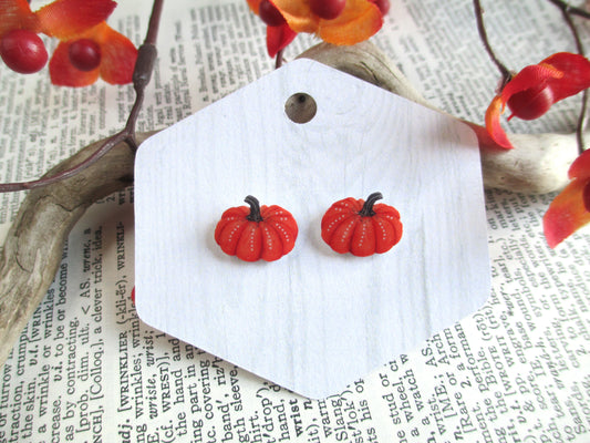 Dotted Pumpkin Earrings