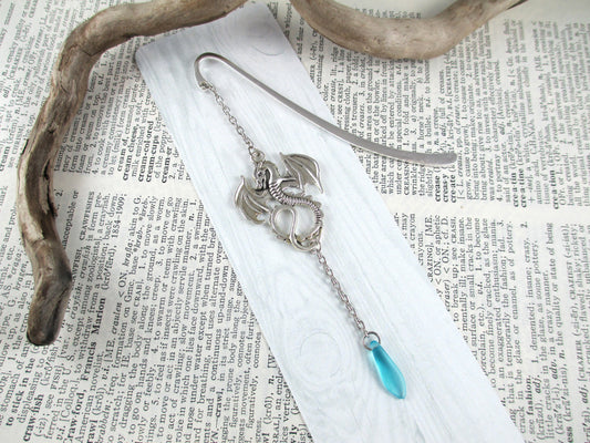 Silver Dragon Fantasy Bookmark