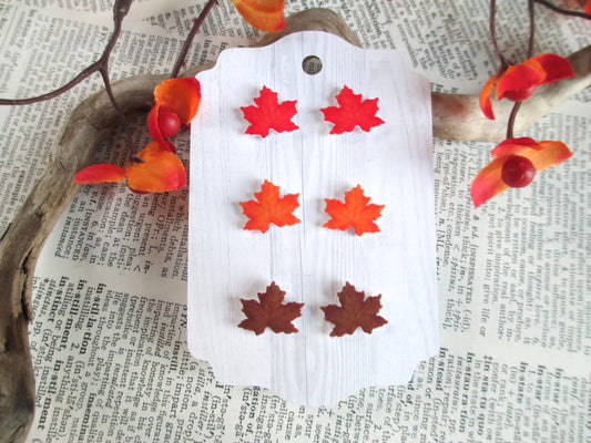 Maple Leaf Earrings Set