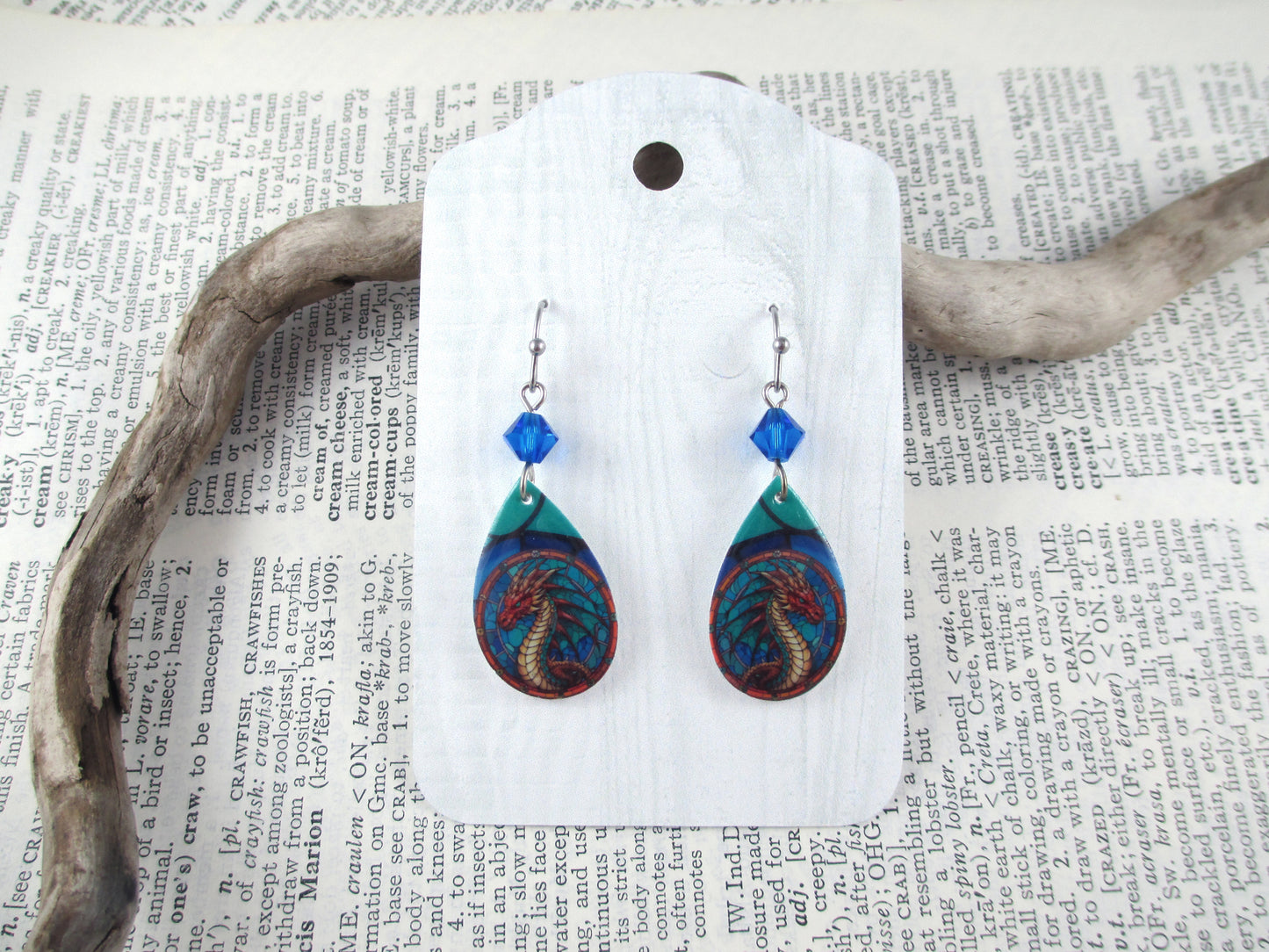 Teardrop Dragon Earrings