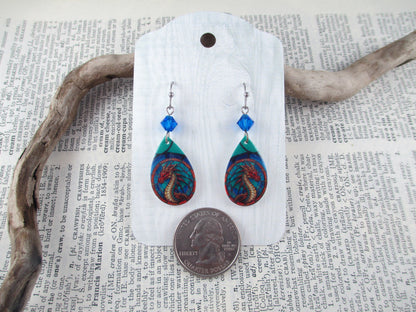 Teardrop Dragon Earrings