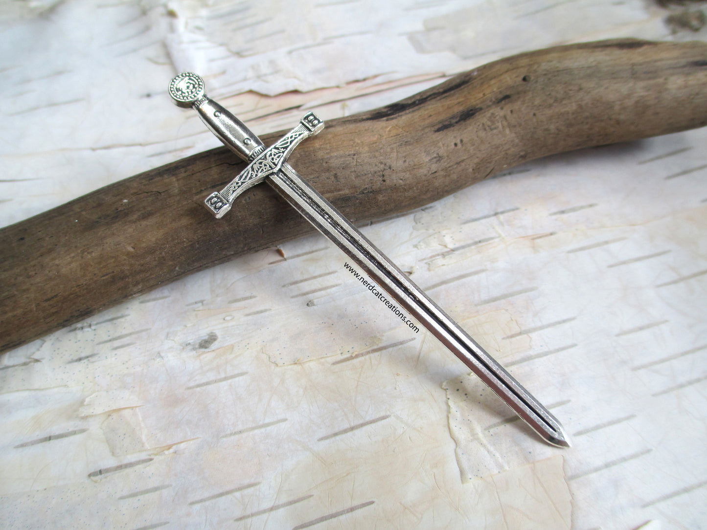 Silver Medieval Sword Bookmark