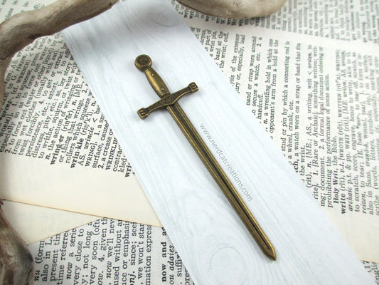 Bronze Medieval Sword Bookmark