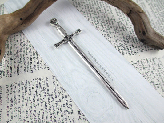 Silver Medieval Sword Bookmark