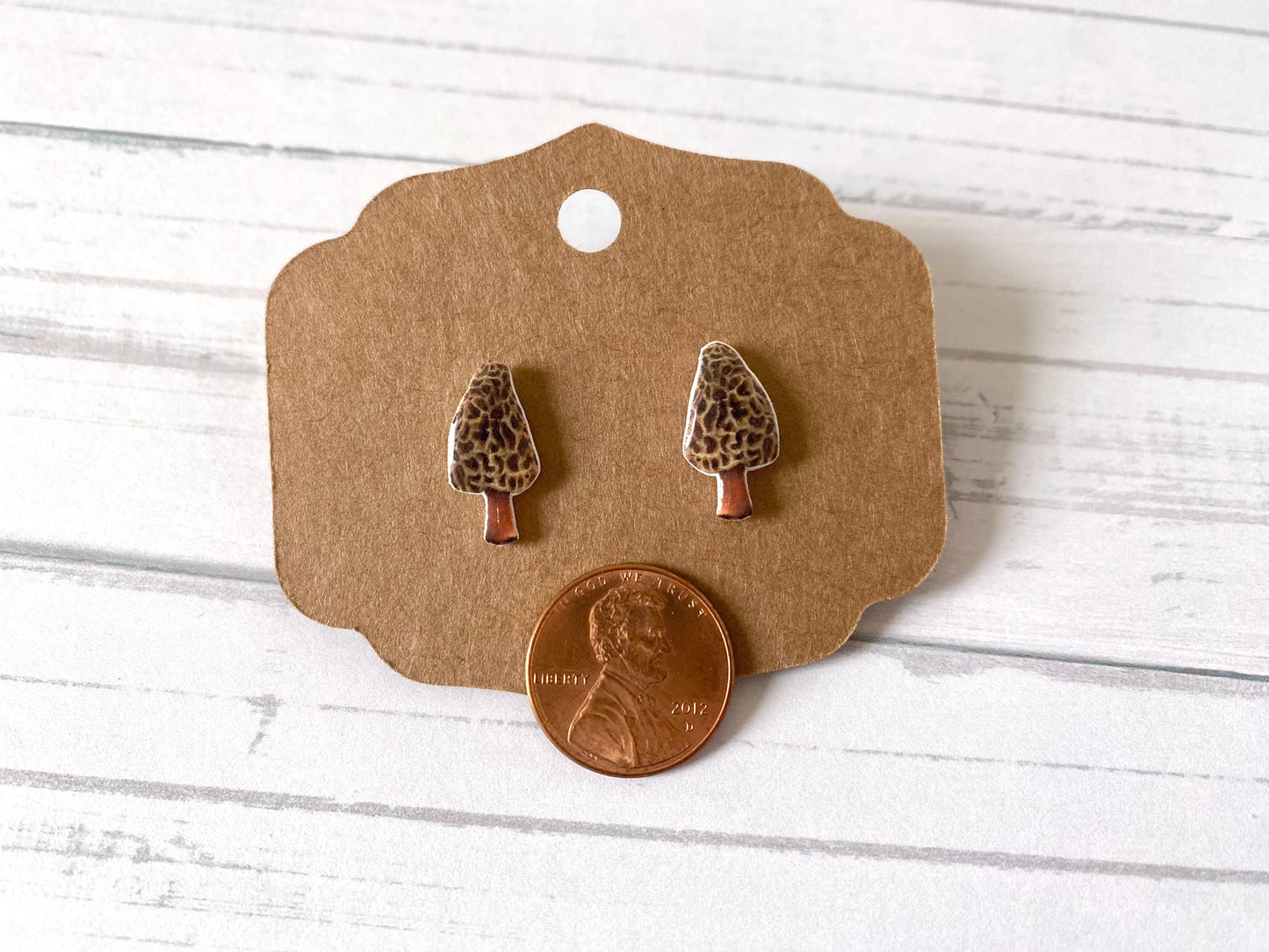 Morel Mushroom Earrings