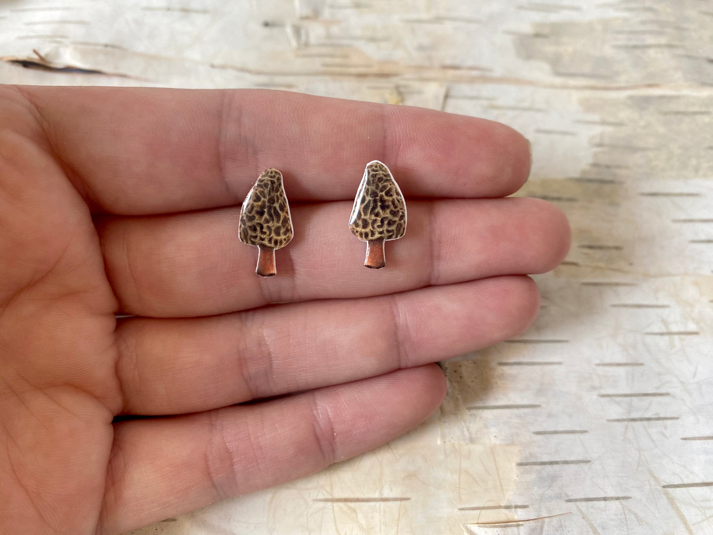 Morel Mushroom Earrings