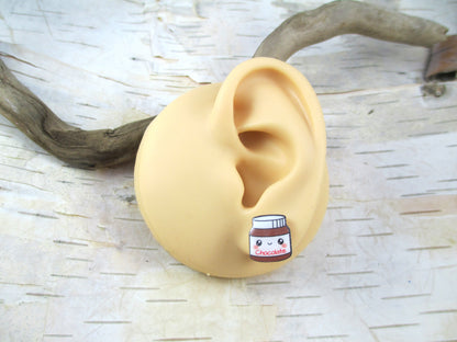 Kawaii Chocolate Spread and Toast Earrings