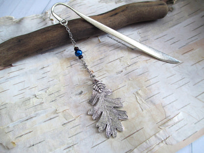 Silver Oak Leaf Bookmark