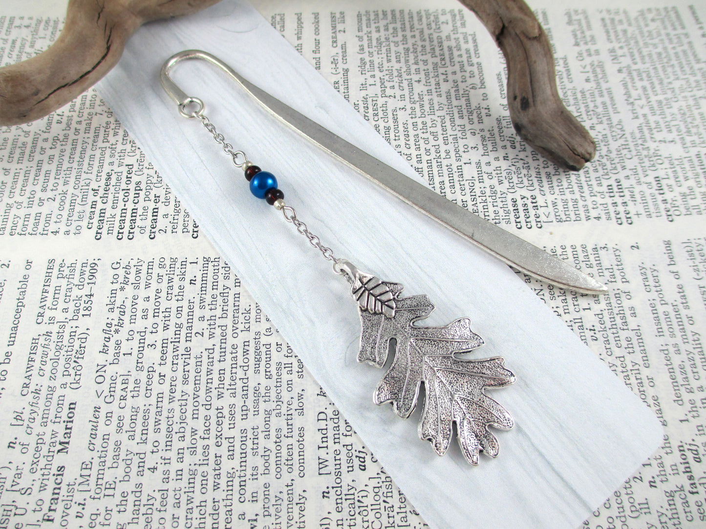 Silver Oak Leaf Bookmark