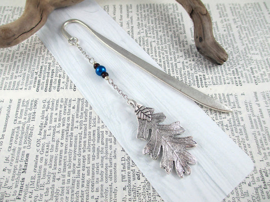 Silver Oak Leaf Bookmark