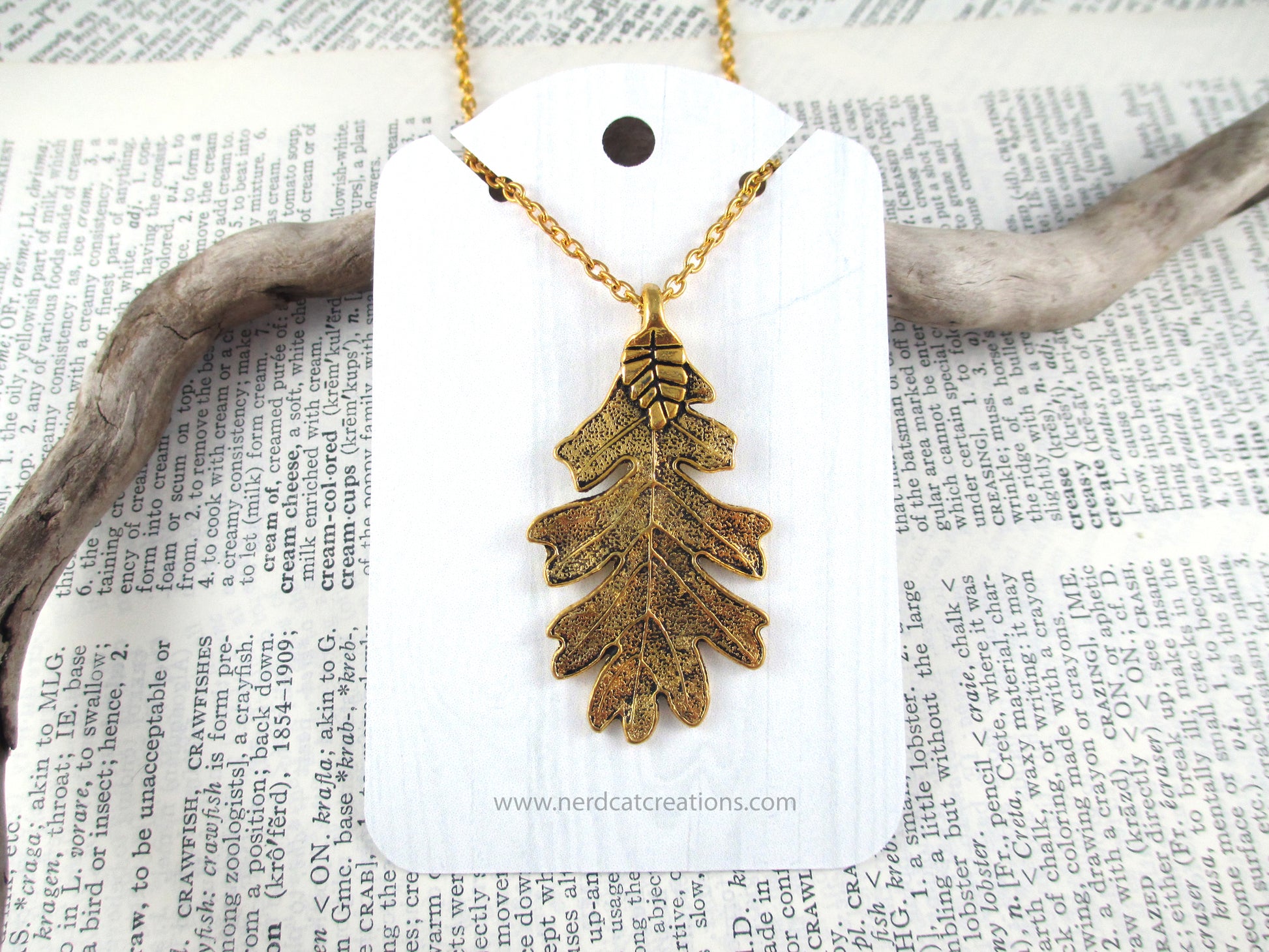 Gold Oak Leaf Ranger Necklace - Main Image