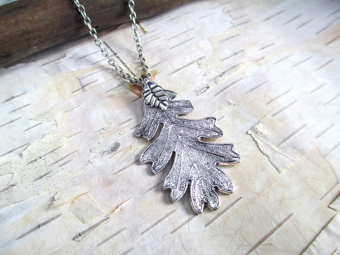 Silver Oak Leaf Ranger Necklace