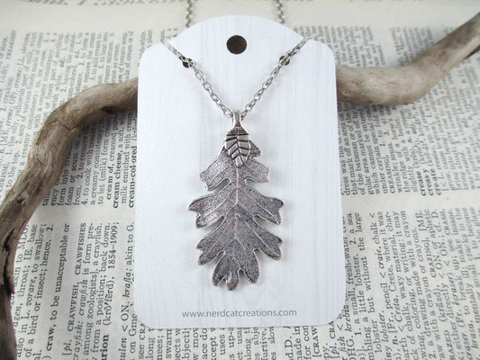 Silver Oak Leaf Ranger Necklace