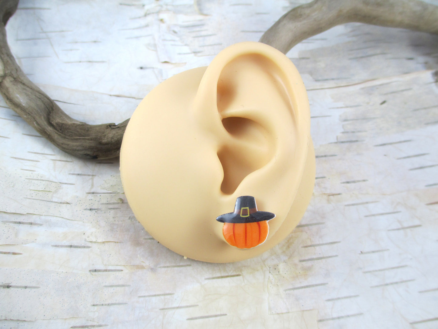 Pilgrim Pumpkin Earrings