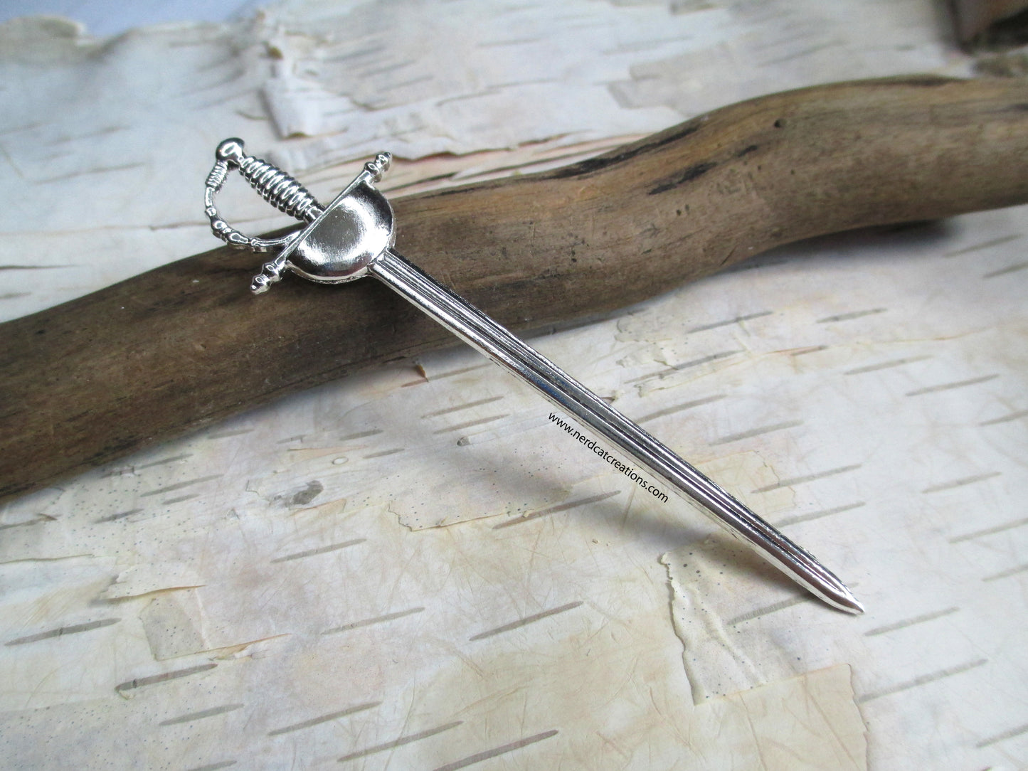 Silver Pirate Sword Bookmark