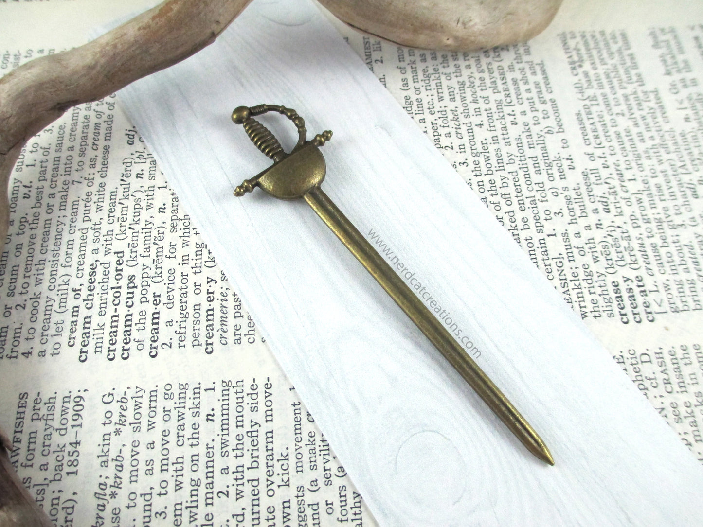 Bronze Pirate Sword Bookmark