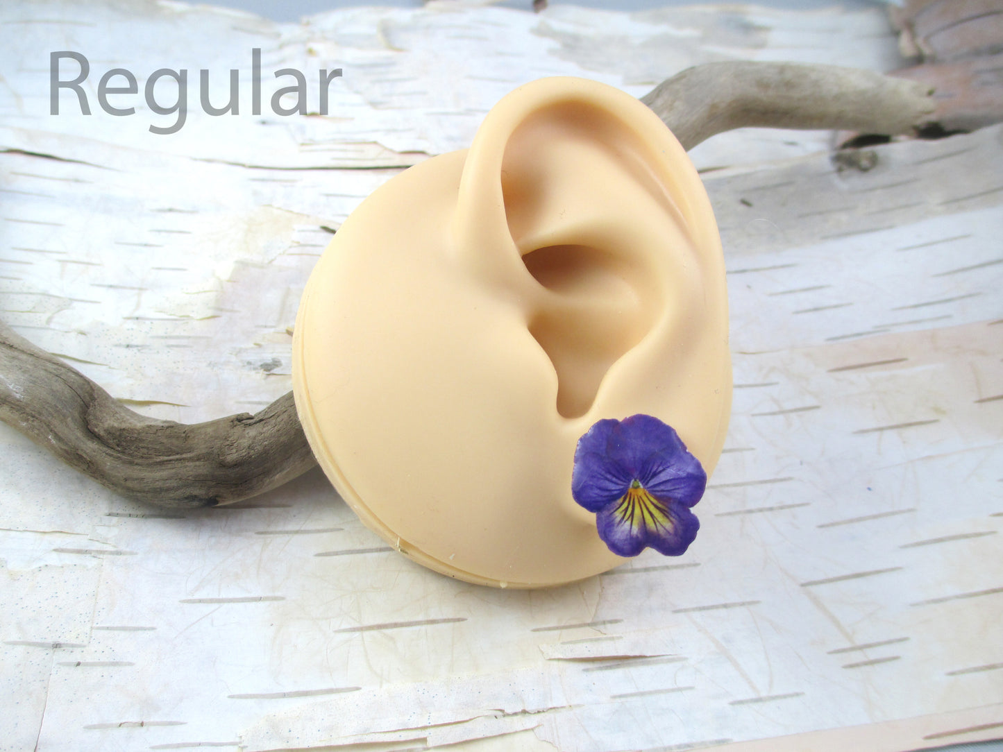 Purple and Yellow Pansy Earrings