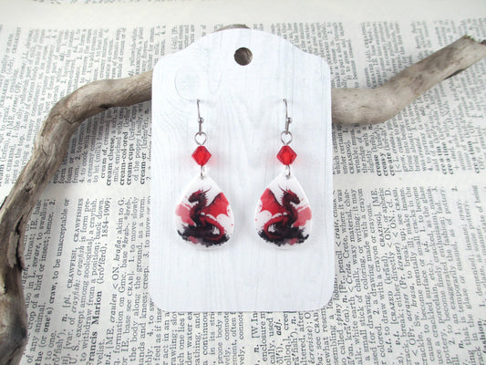 Red Dragon Earrings