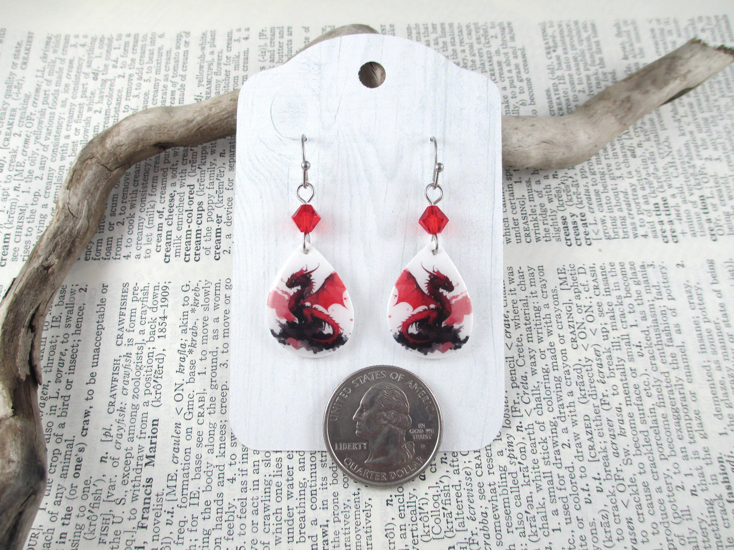 Red Dragon Earrings