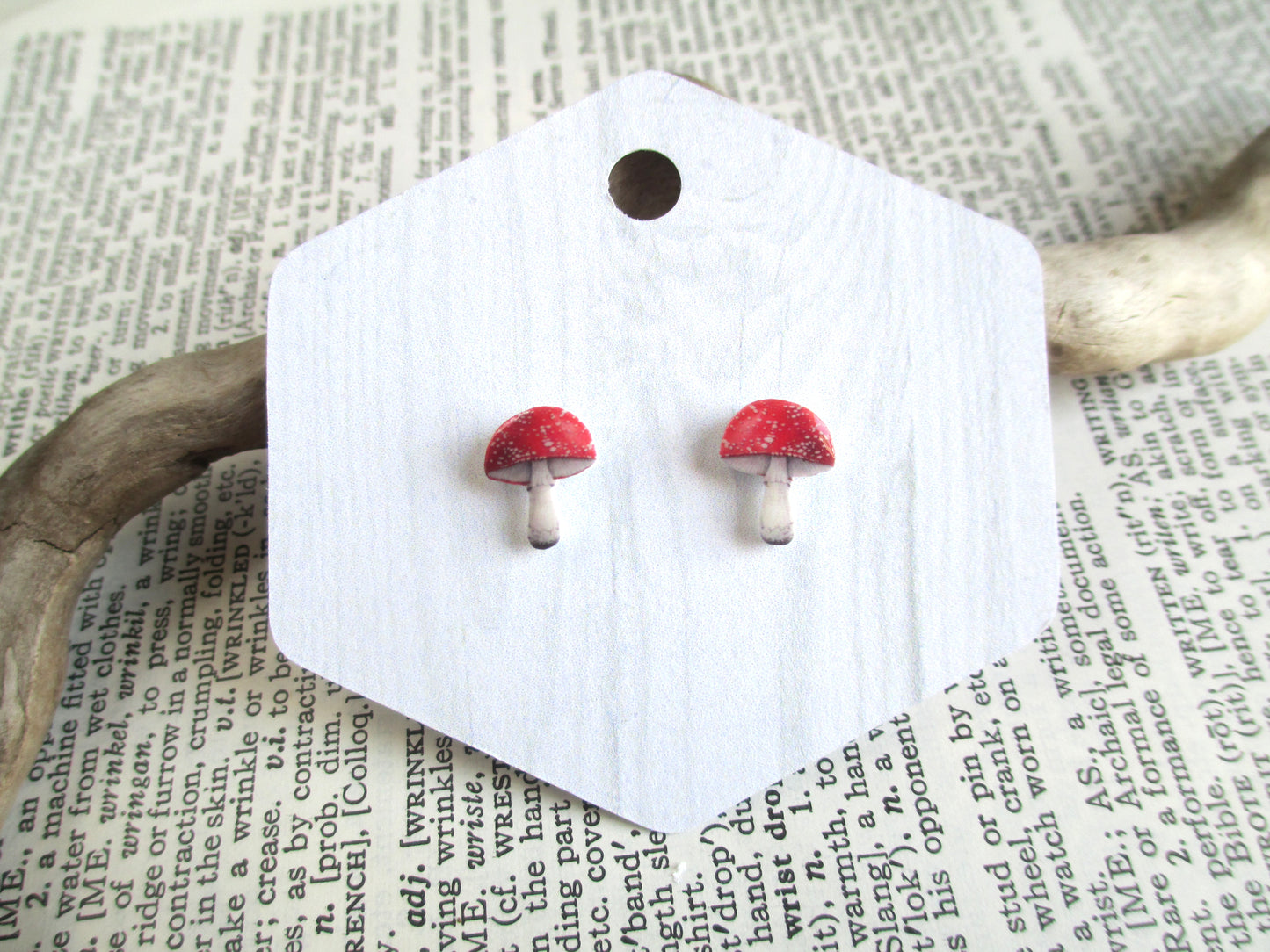 Red Mushroom Earrings