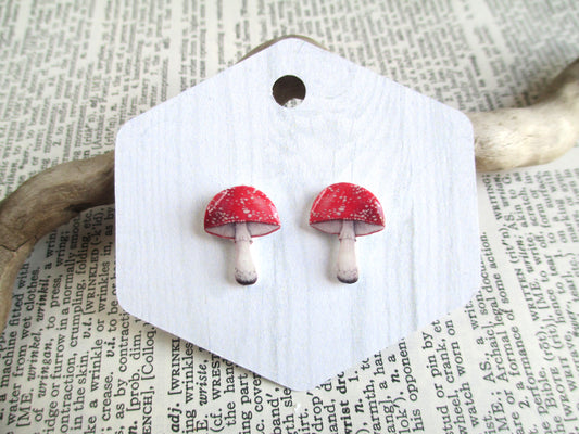 Red Mushroom Earrings