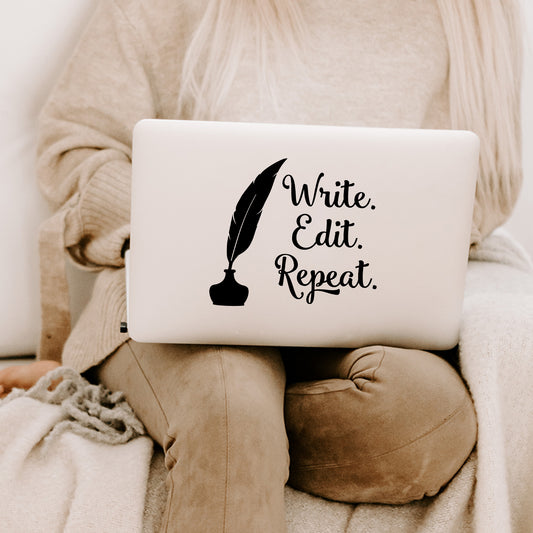 Write. Edit. Repeat. Decal