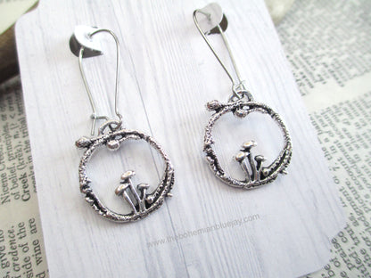 Round Mushroom Charm Earrings
