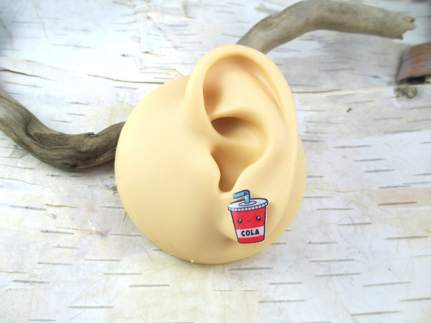 Kawaii Popcorn and Cola Earrings