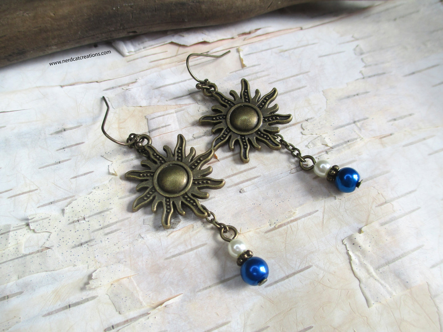 Rapunzel Bronze Sun Charm Earrings