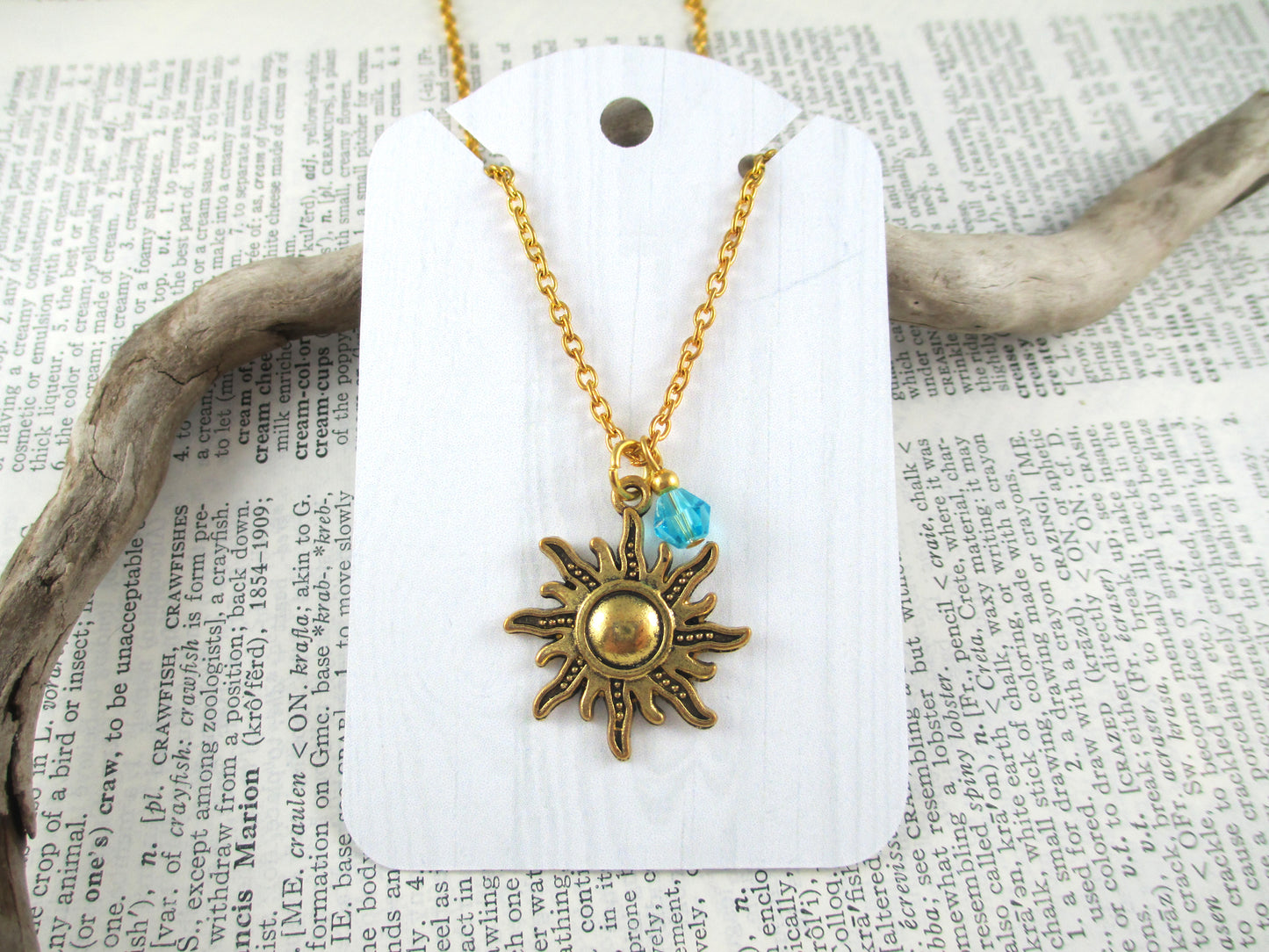 Rapunzel Gold Sun Charm Necklace