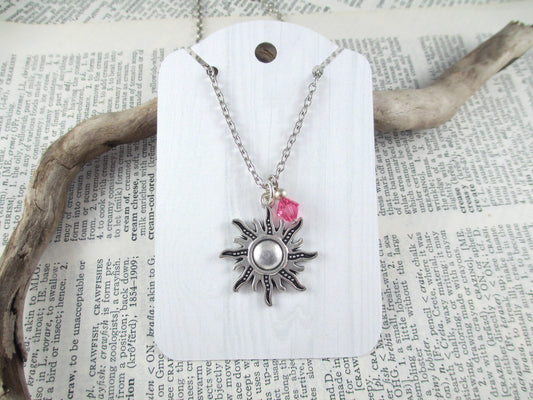 Rapunzel Silver Sun Charm Necklace