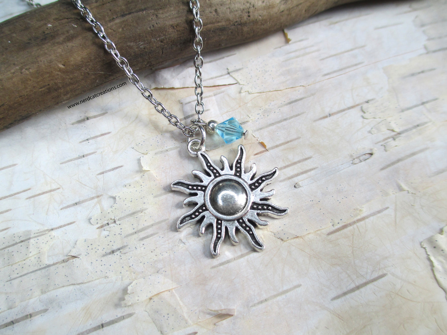 Rapunzel Silver Sun Charm Necklace