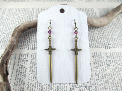 Bronze Sword Earrings