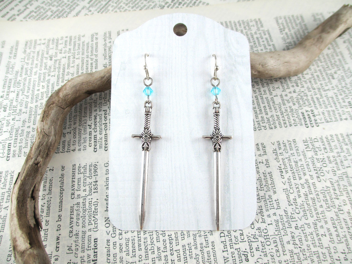 Silver Sword Earrings