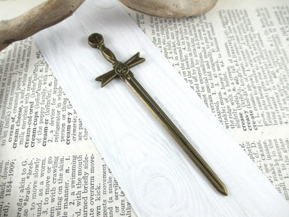 Bronze Templar Sword Bookmark