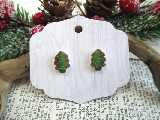 Christmas Tree Cookie Earrings