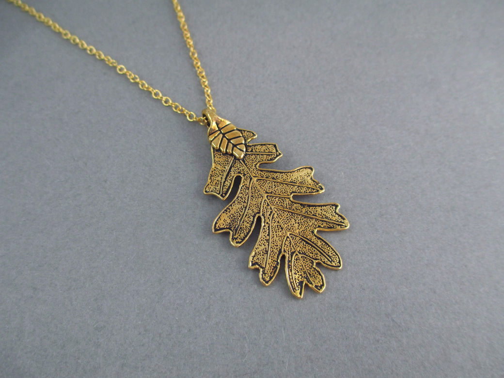 Gold Oak Leaf Ranger Necklace