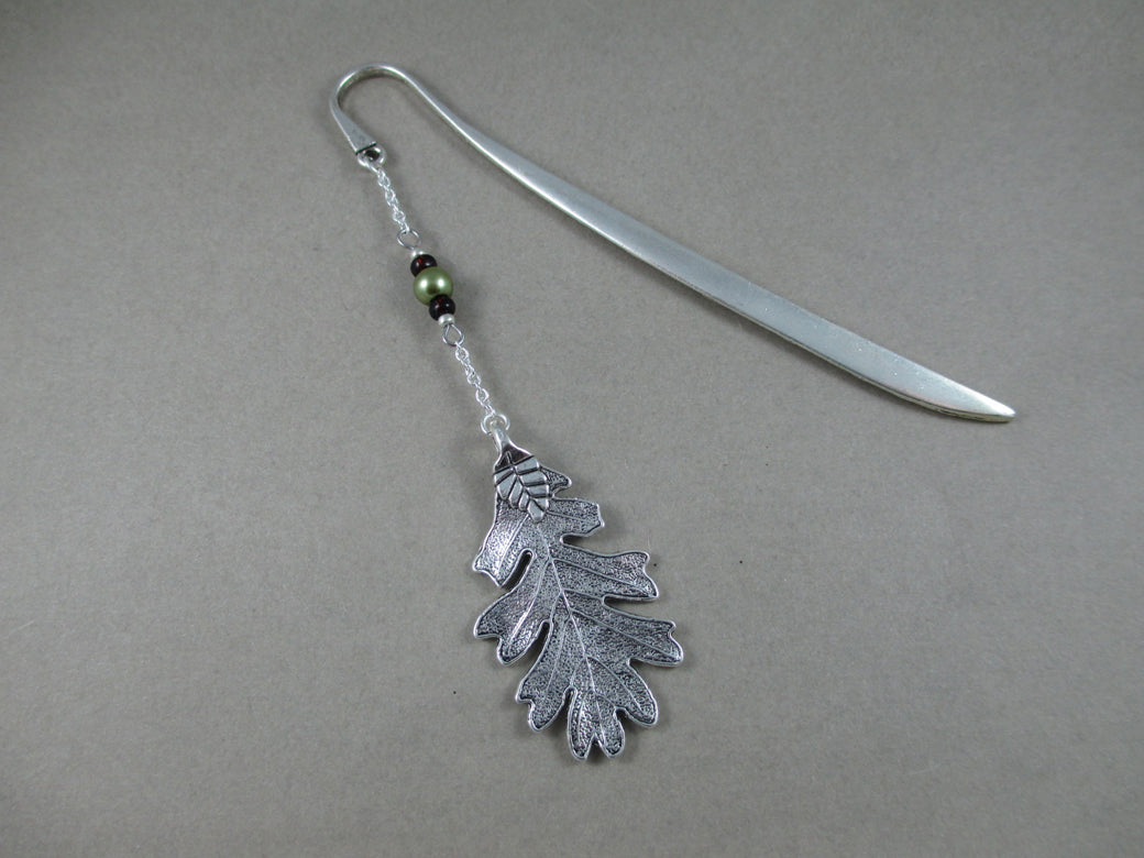 Silver Oak Leaf Bookmark