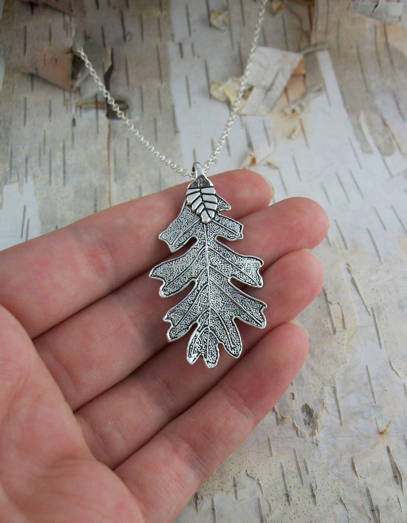 Silver Oak Leaf Ranger Necklace