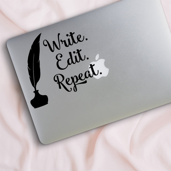 Write. Edit. Repeat. Decal